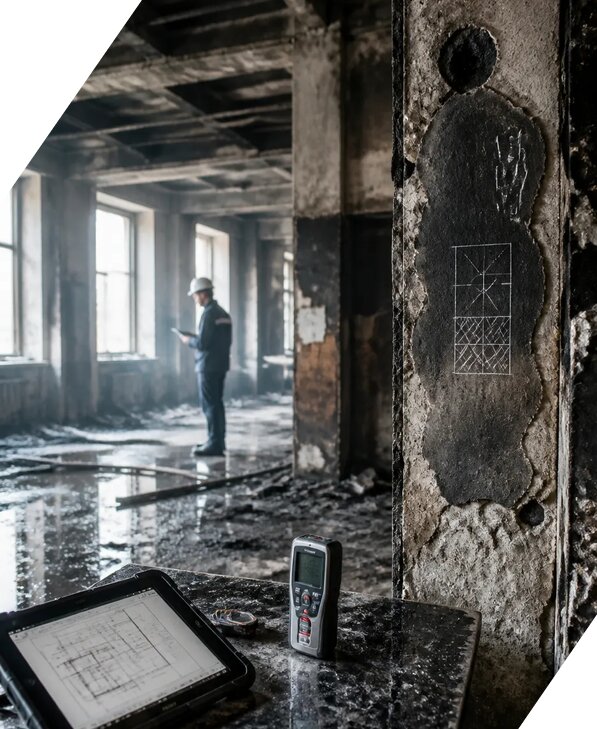 Обследование зданий после пожара в Устях-Куте от 15446 р. | ЭкспертизаРоссия