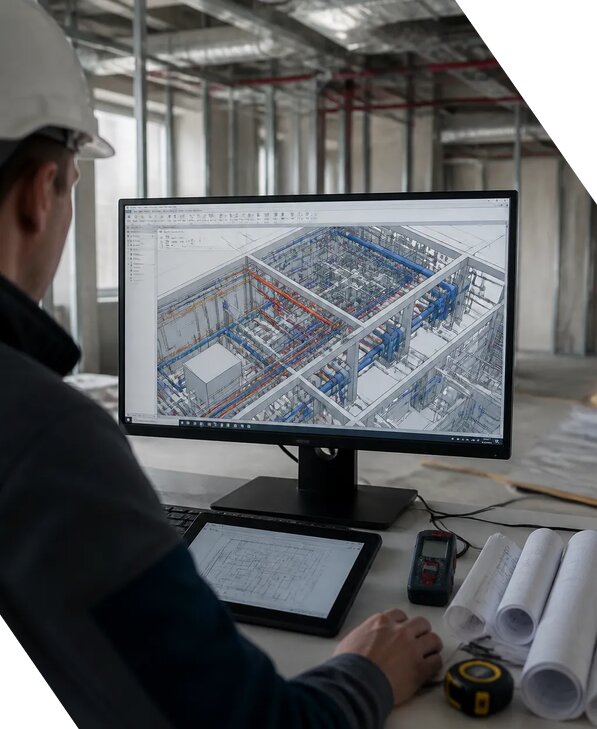 Создание BIM модели инженерных сетей для объектов в Устях-Куте